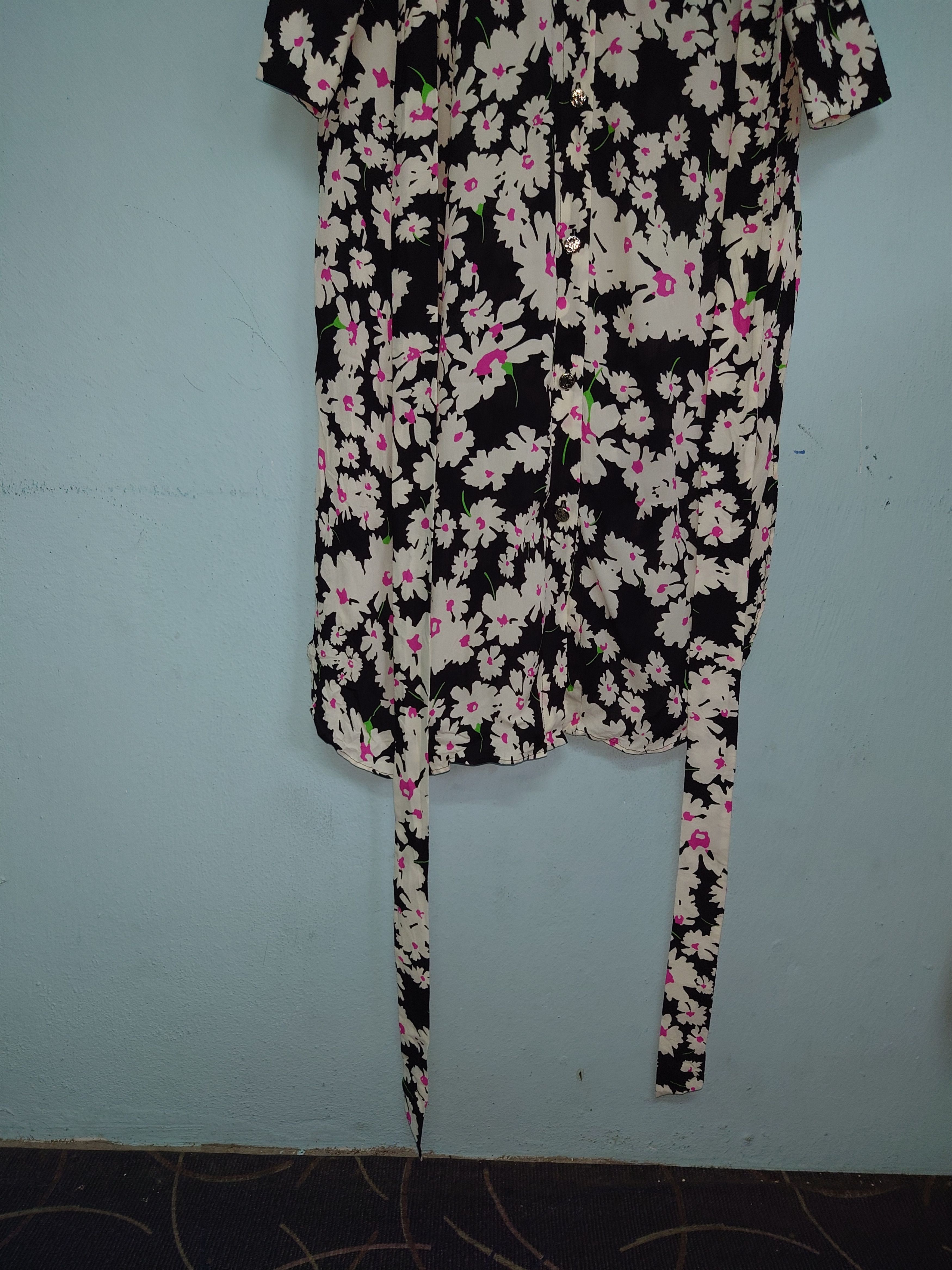 MSGM MSGM Milano Floral Daisy Print Viscose Maxi Shirt Dress Size XS / US 0-2 / IT 36-38 - 9 Thumbnail