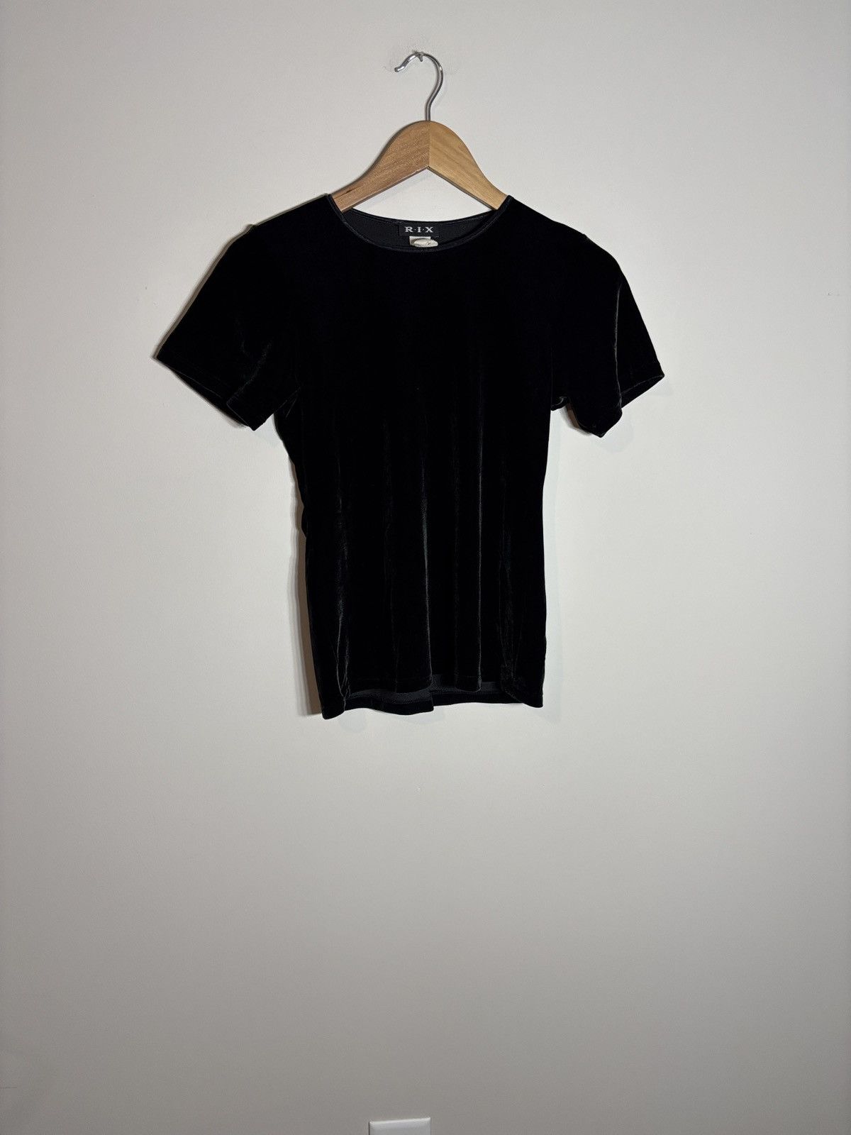 Vintage Vtg Rix Velvet Stretch Sleeve Top Babydoll Whimsygoth Small Size S / US 4 / IT 40 - 1 Thumbnail