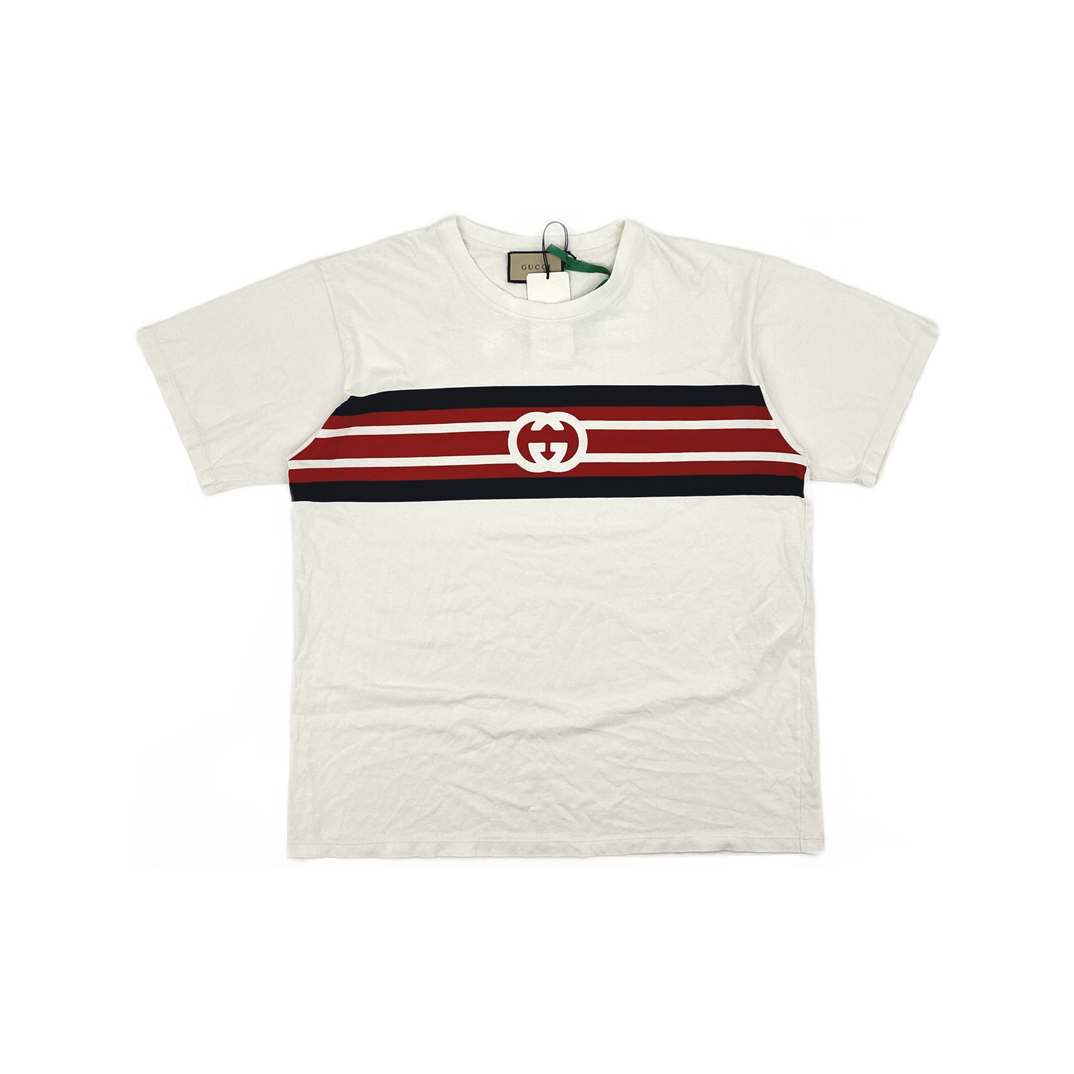 Gucci Gucci Interlocking G Stripe T-Shirt Size L Size US L / EU 52-54 / 3 - 1 Thumbnail