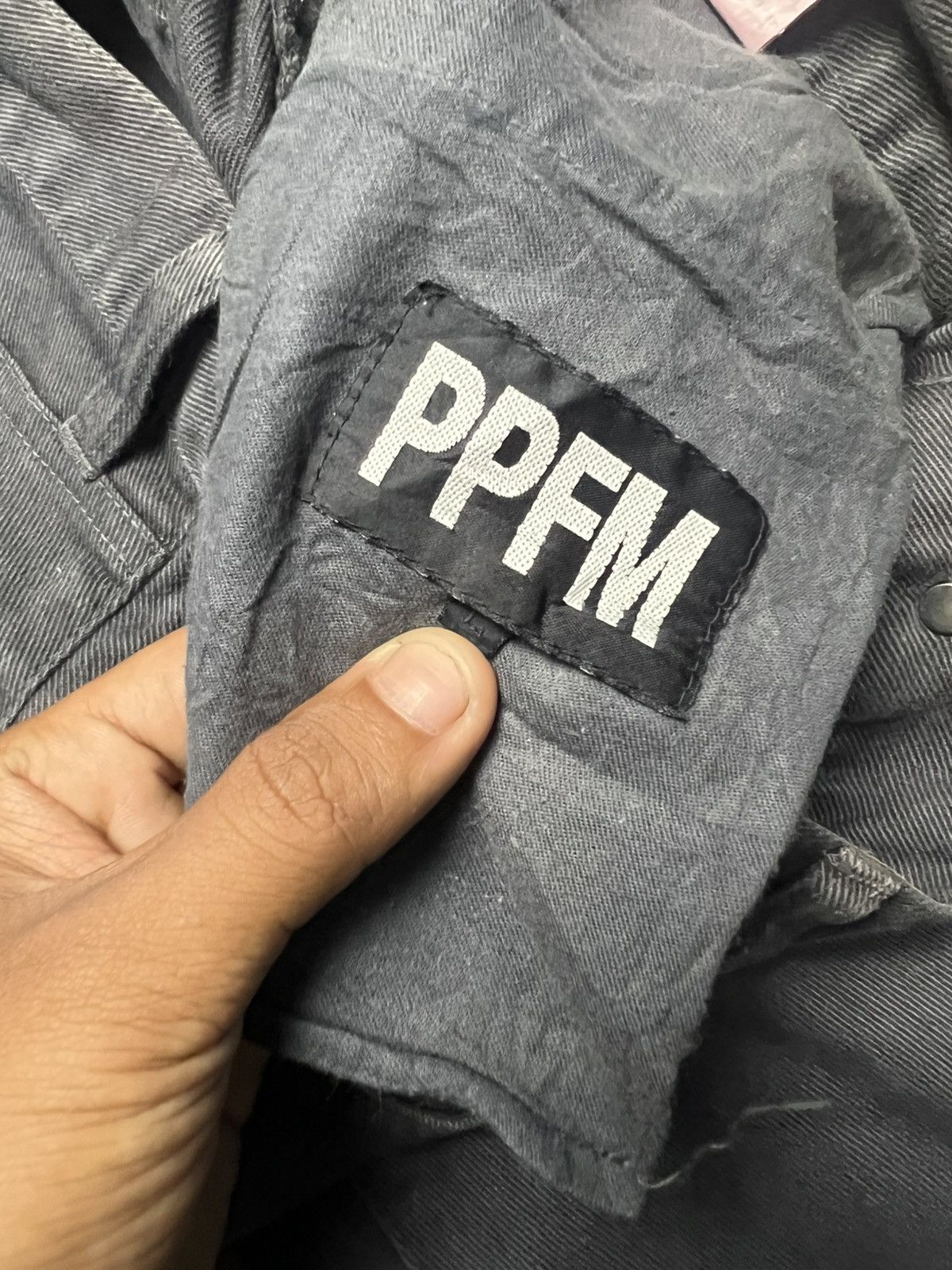 PPFM PPFM Japanese Brand Dark Grey Faded Denim Jeans (40) Size US 31 - 9 Thumbnail