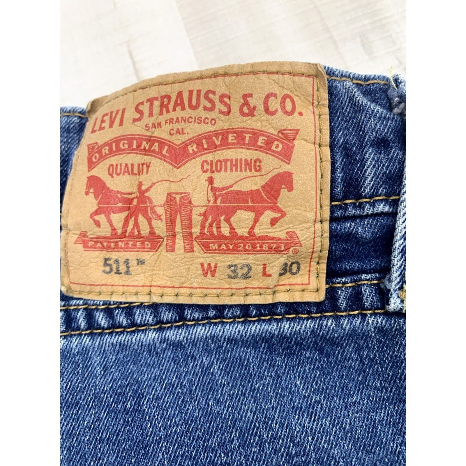 Levi's Levi’s 511 Taper Flex Denim Blue Jeans 32x30 Men Regular Slim Zip Mid Rise 32 Inseam Cotton Blend Denim Vintage No Womens Mens Size US 32 / EU 48 - 2 Thumbnail