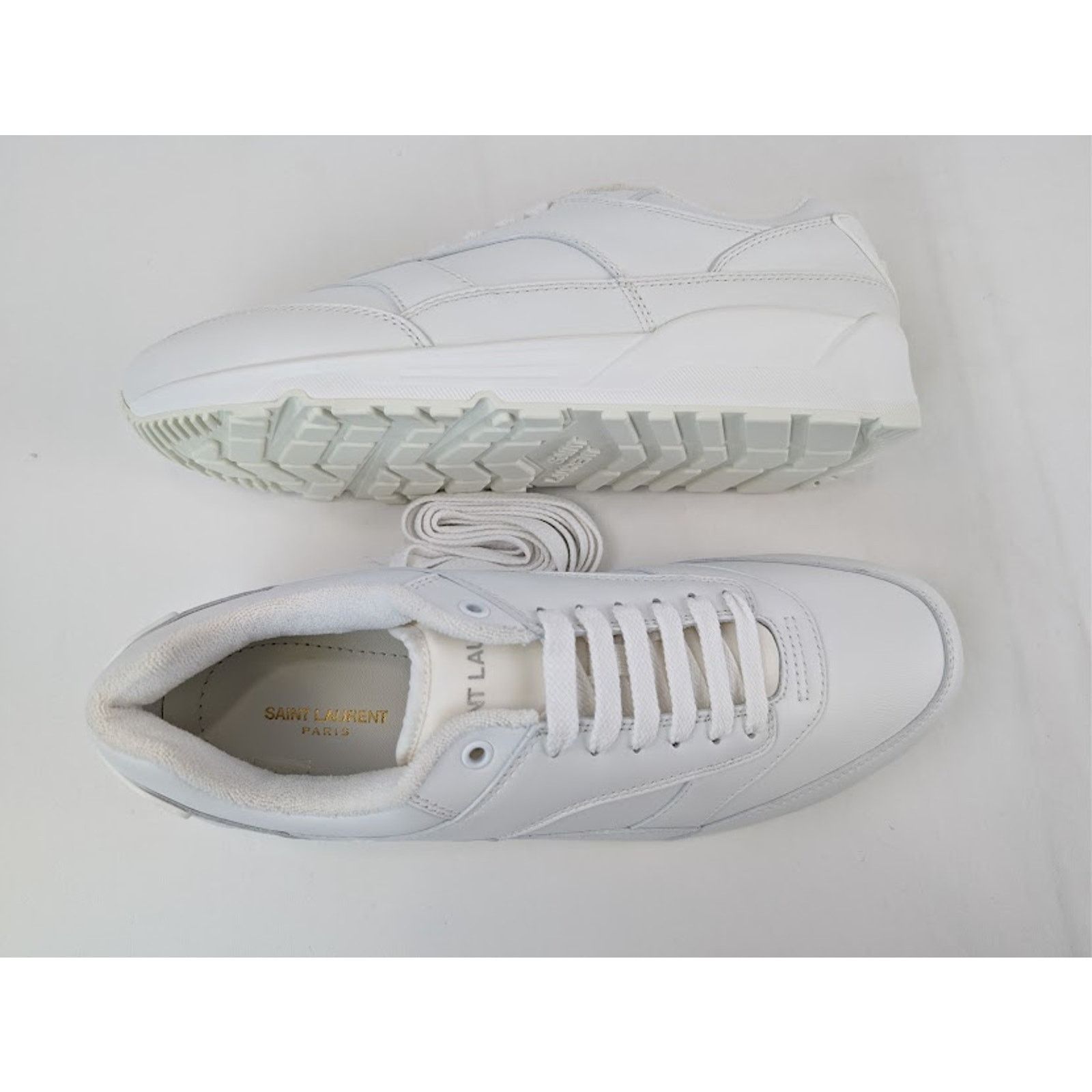 Saint Laurent Paris o1rshd1 Bump Low-Top Sneakers in Blanc Optique / Bianco Size US 10 / EU 43 - 1 Thumbnail