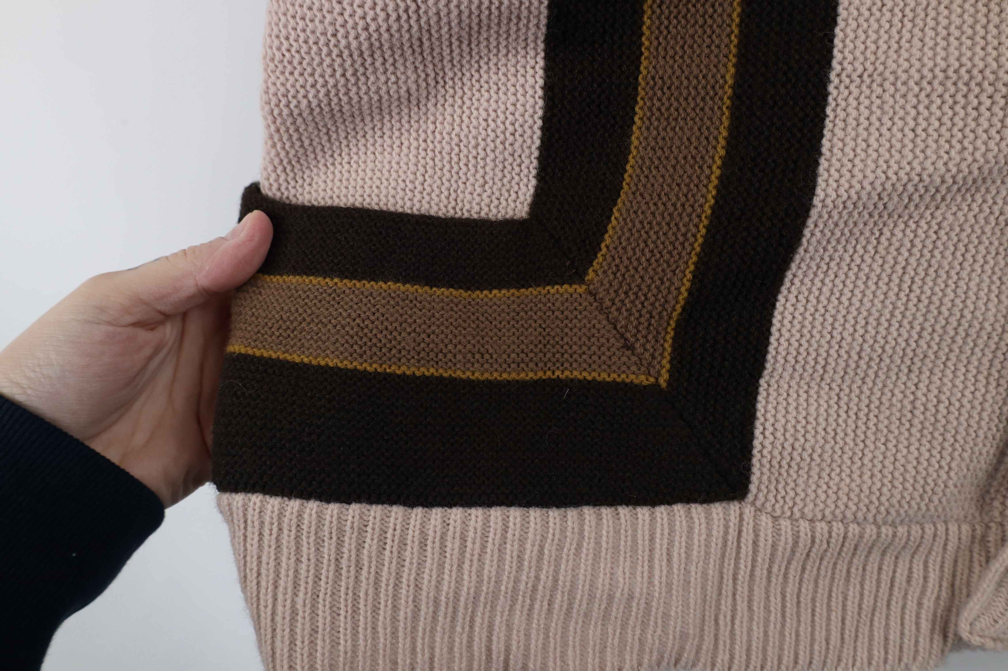 Vintage Vintage 50s 60s Rockabilly Block Knit Cardigan Sweater USA Size US L / EU 52-54 / 3 - 5 Thumbnail