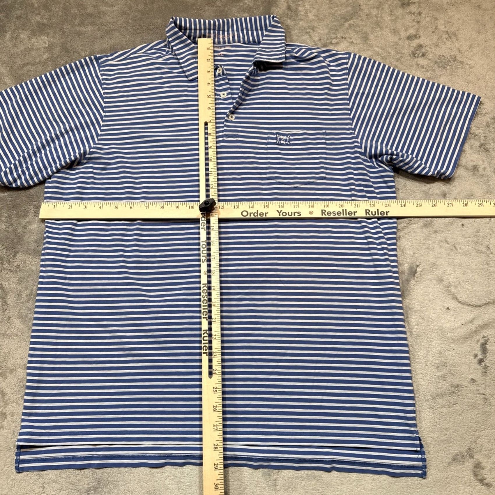 Vintage Draddy Polo Shirt Mens XL Blue White Stripe NGLA Golf Club Top 100 Shirt Polo Golf Men XL Blue Stripe Size US XL / EU 56 / 4 - 5 Thumbnail