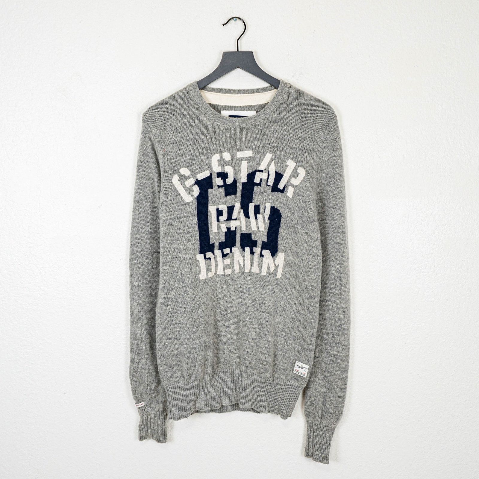 G-Star G-Star RAW Hockney Knit Sweater in Gray Lambwool blend Size US M / EU 48-50 / 2 - 1 Thumbnail