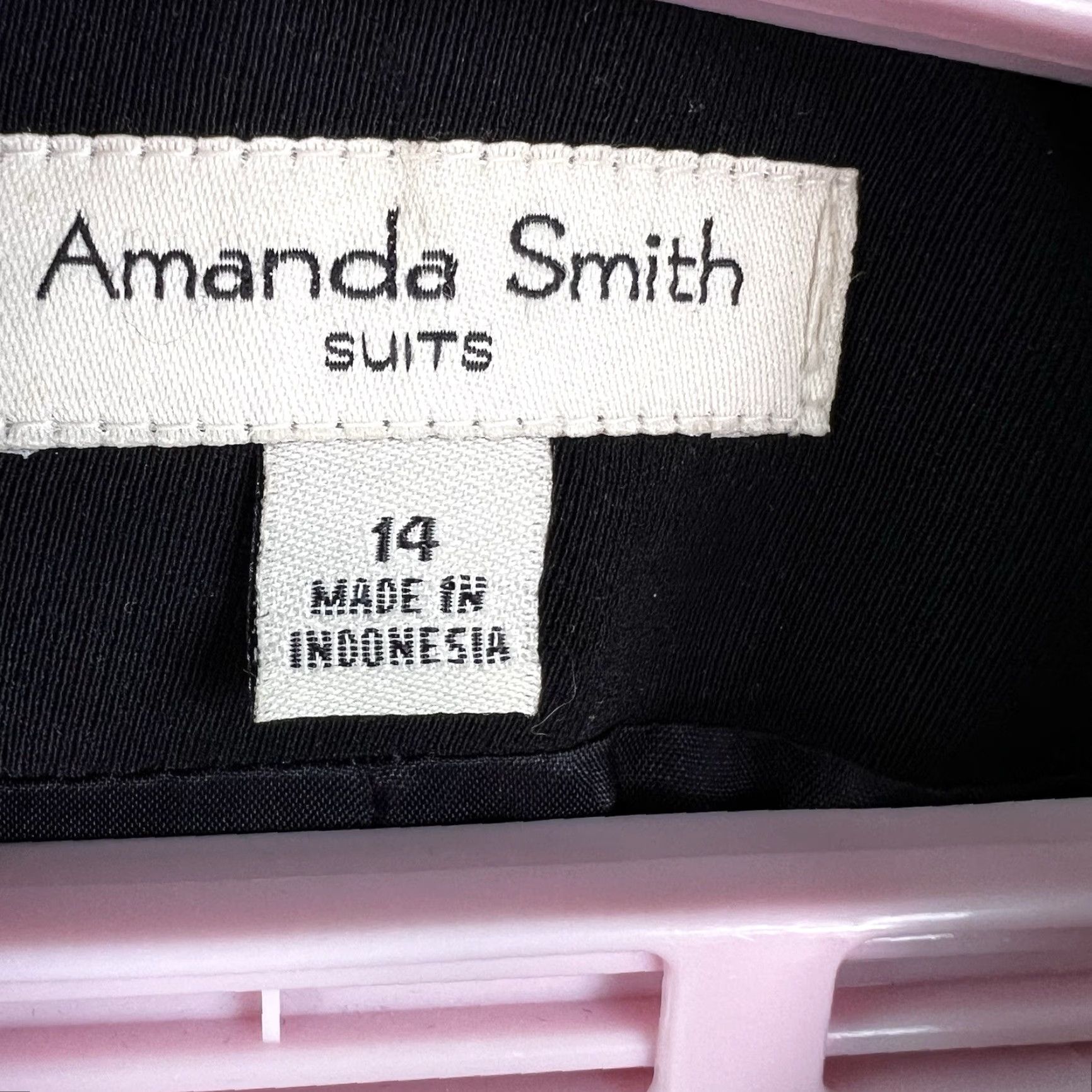 Vintage Amanda Smith Button-Up Trench Coat Womens 14 Black Polyester Long Sleeve Button Closure Size XL / US 12-14 / IT 48-50 - 5 Thumbnail