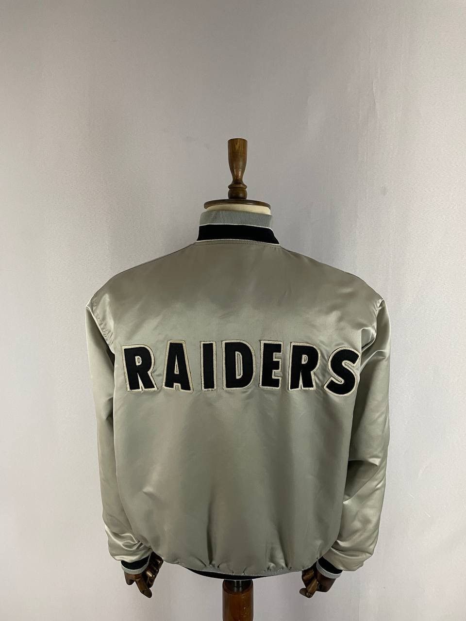 Starter Starter Raiders Vintage Bomber Jacket 1990s Grey Size US XL / EU 56 / 4 - 15 Thumbnail