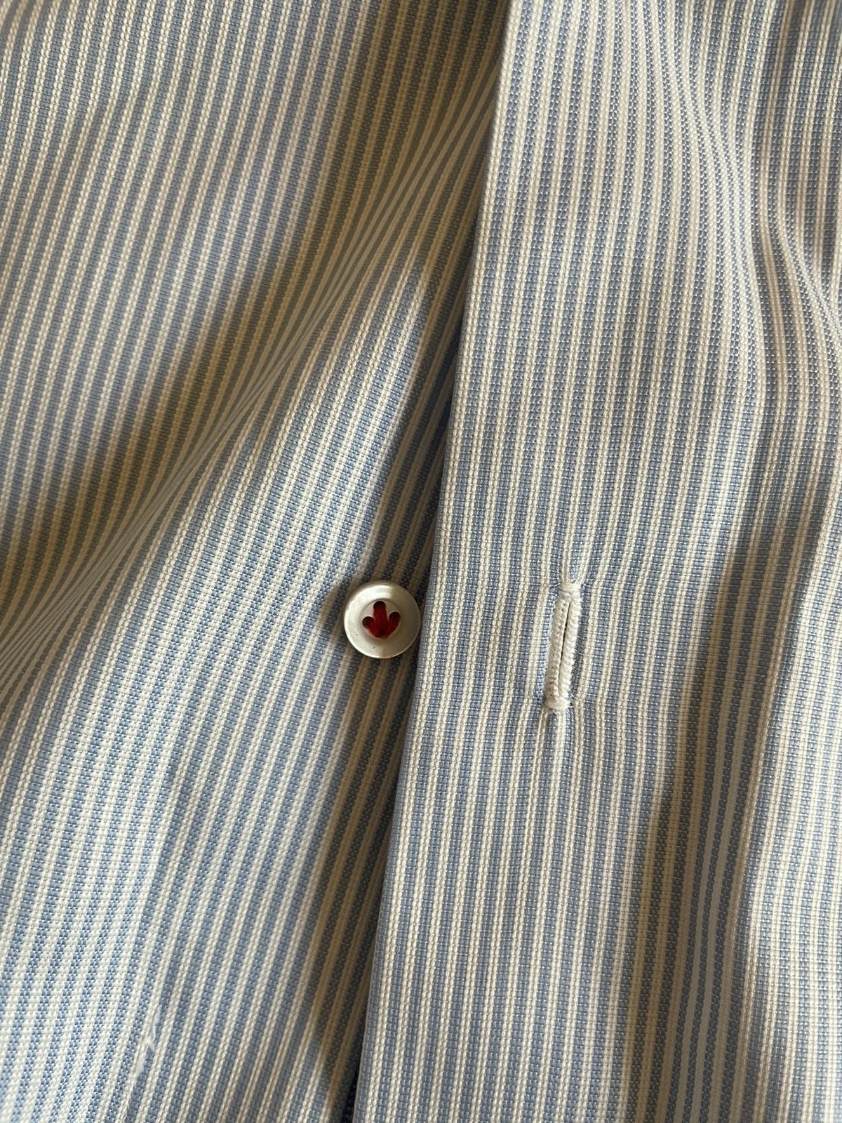 Isaia Striped Spread Collar French Cuff Shirt Size US L / EU 52-54 / 3 - 4 Thumbnail