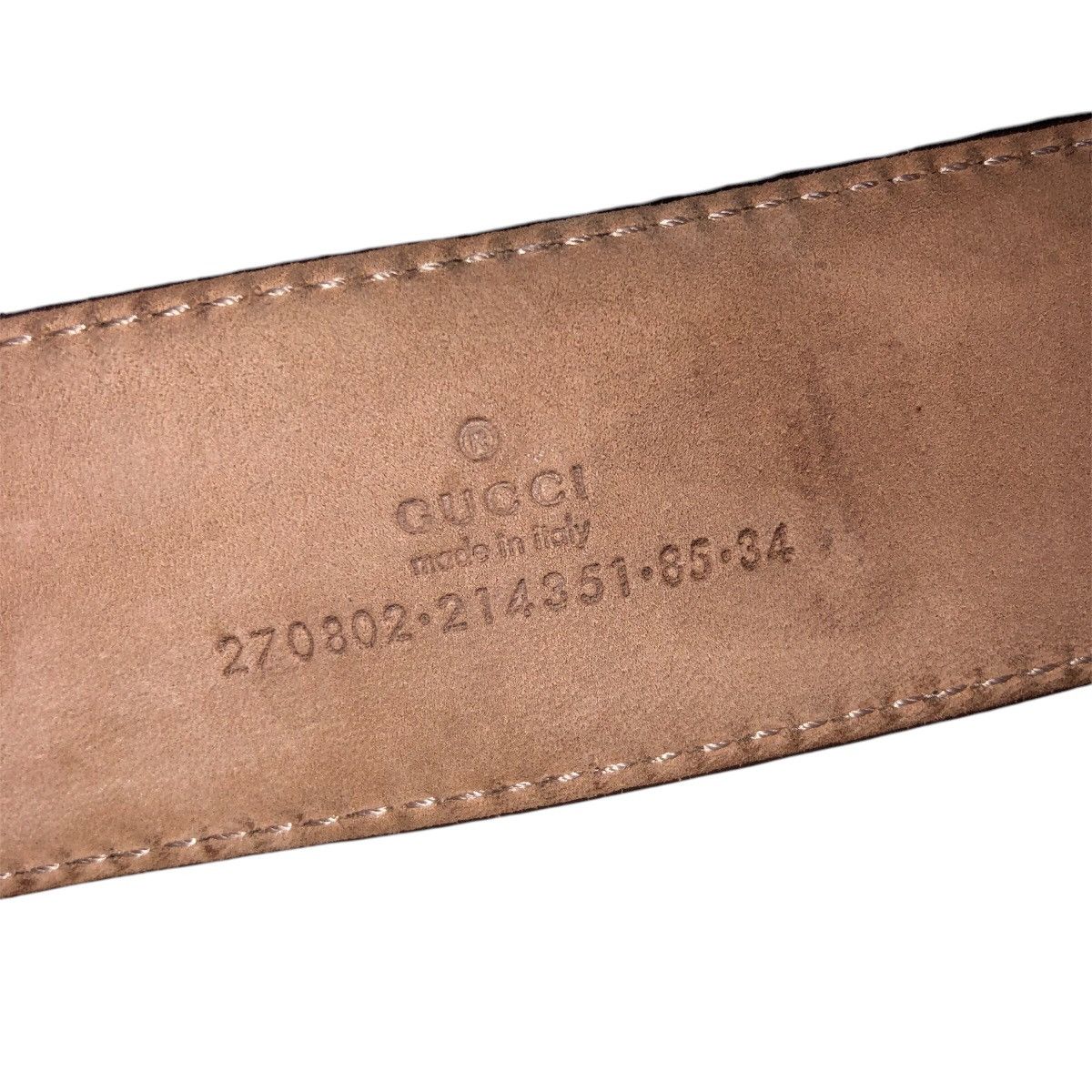 Designer × Gucci VINTAGE LEATHER BELT GUCCI 270802-214351-85-34 Size 32 - 18 Thumbnail