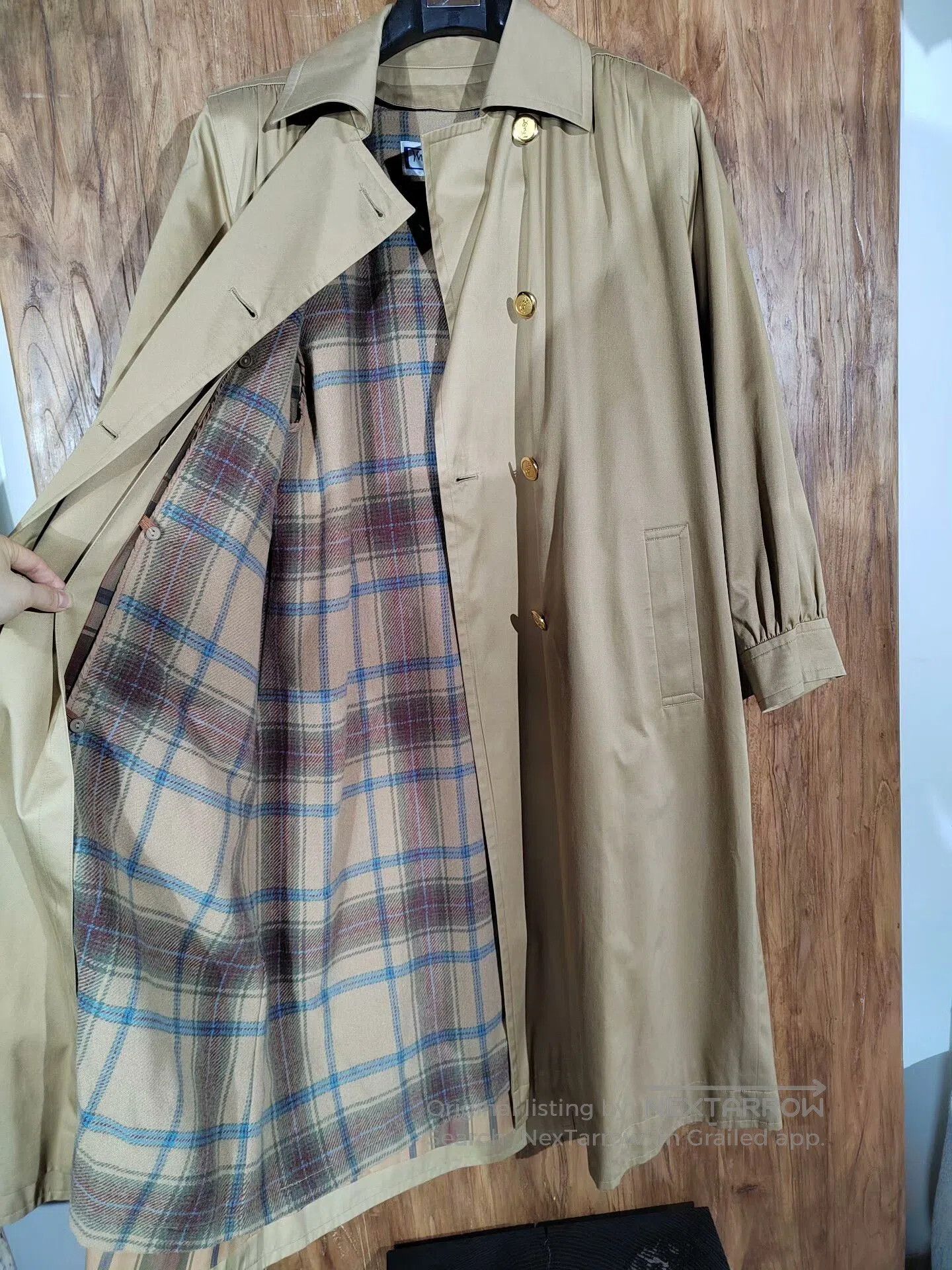 Yves Saint Laurent Yves Saint Laurent Khaki Mid-Length Trench Coat. Size M / US 6-8 / IT 42-44 - 4 Thumbnail