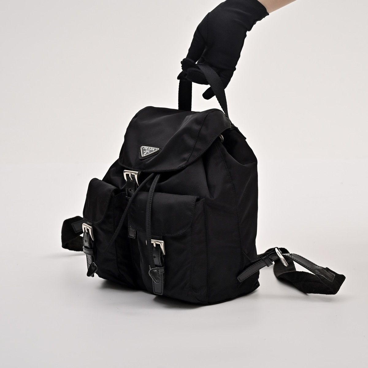Prada Prada Small Re-Nylon Black Backpack Size ONE SIZE - 4 Thumbnail