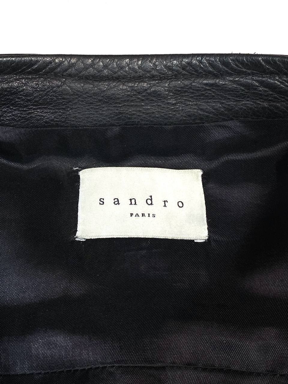 Sandro Sandro Paris Men Leather Jacket Black Biker Motorcycle Size US L / EU 52-54 / 3 - 13 Thumbnail