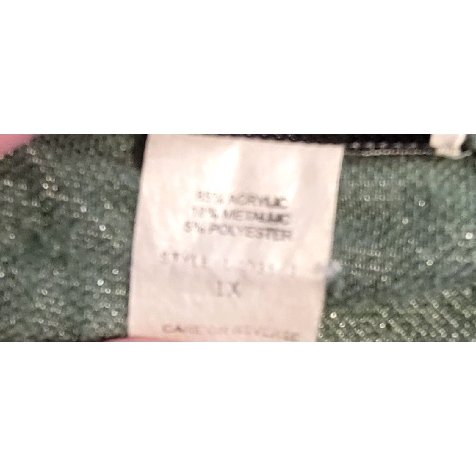 Vintage VINTAGE Cathy Daniels Cardigan Sweater 1X Green Knit Botanical Acrylic Polyester Button Ladies Size XL / US 12-14 / IT 48-50 - 4 Thumbnail