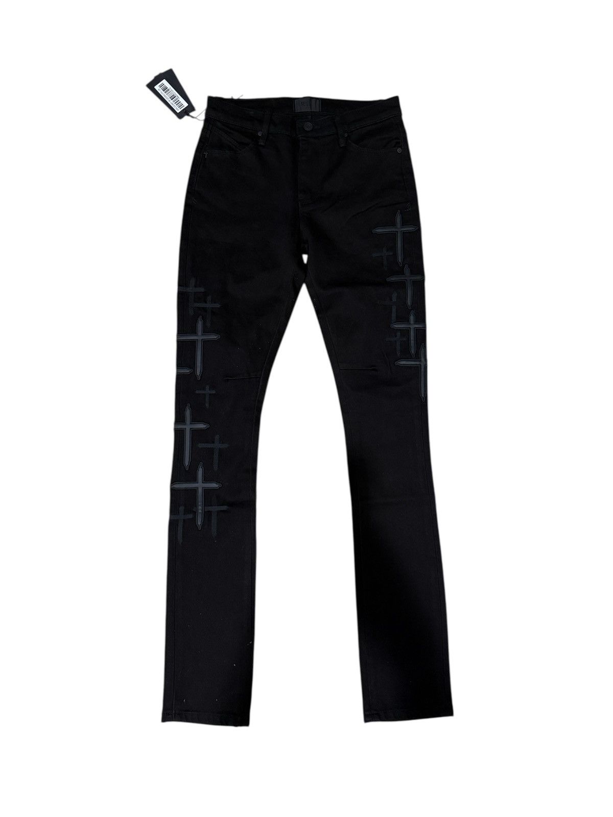 Rta RtA Black cross patch jeans | Grailed
