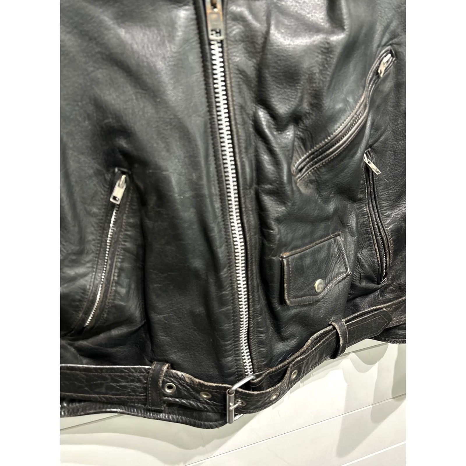 Vintage VINTAGE Wilsons Leather Open Road Full Zip Leather Motorcycle Coat Mens XL Black Casual, Travel, Workwear Size US XL / EU 56 / 4 - 3 Thumbnail