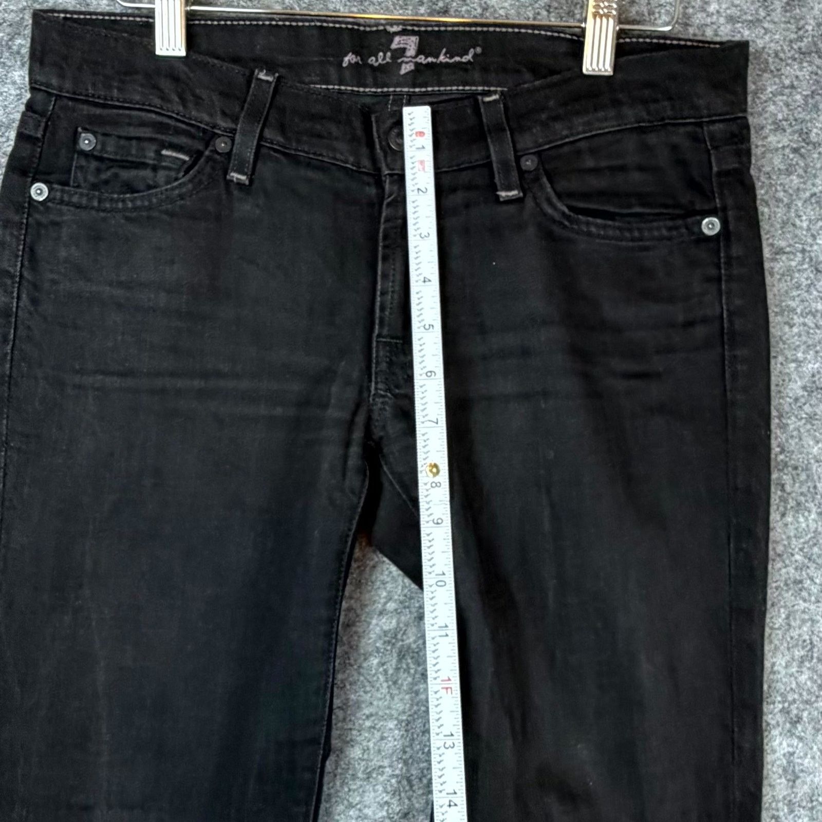 7 For All Mankind 7 For All Mankind Ankle Skinny Jeans Womens 27 Black Stretch Size 27" / US 4 / IT 40 - 6 Thumbnail