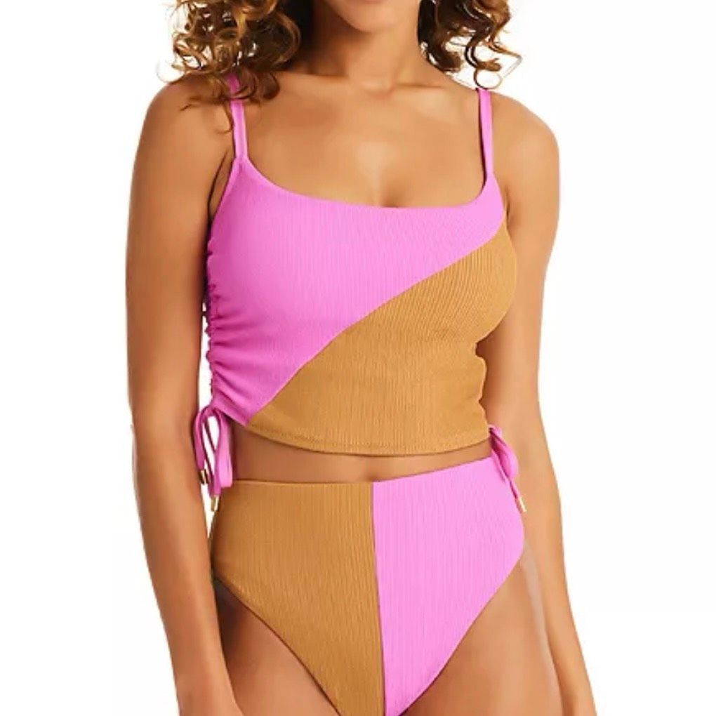 Other Sanctuary Balancing Act Shirred-Side Cropped Pink Aura Tanki Size XS / US 0-2 / IT 36-38 - 12 Thumbnail