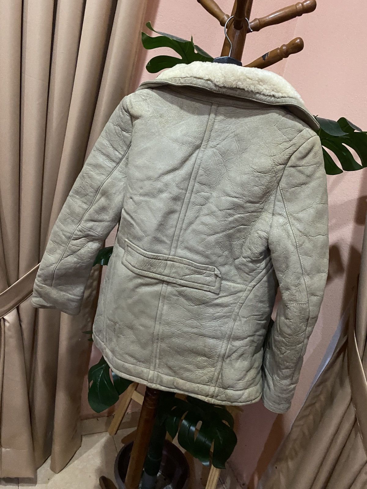 Japanese Brand Tetsuya Minami Shearling Aviator Double-Breasted Coat Size US S / EU 44-46 / 1 - 11 Thumbnail