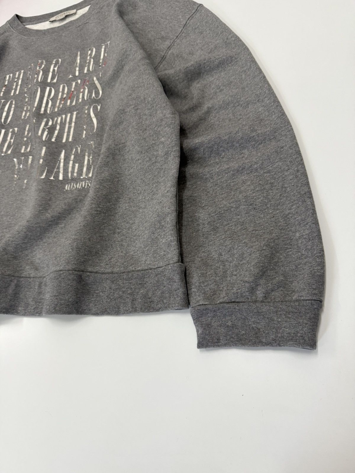 Allsaints 🔥 Distressed ALLSAINTS Freedom Iona Graphic Sweatshirt -170 Size M / US 6-8 / IT 42-44 - 3 Thumbnail