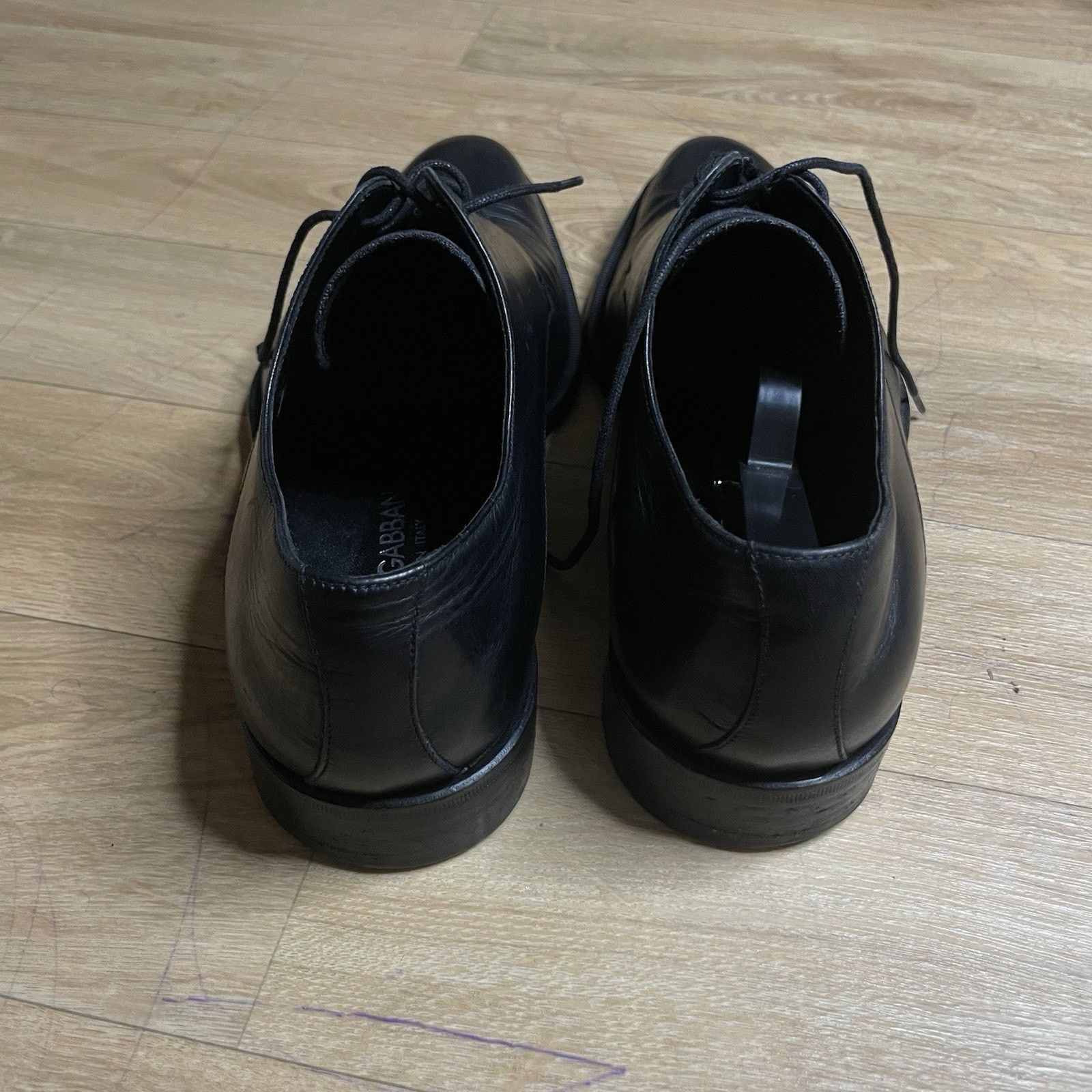 Dolce & Gabbana Dolce & Gabbana dress SHOES Low Pointed Toe Black Leather Size US 9 / EU 42 - 8 Thumbnail