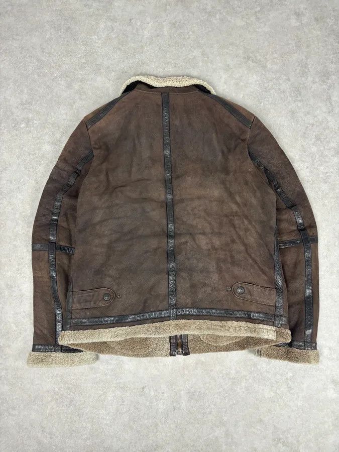 Dolce & Gabbana 1990s Dolce & Gabbana Brown Shearling Leather Jacket Size US M / EU 48-50 / 2 - 5 Thumbnail