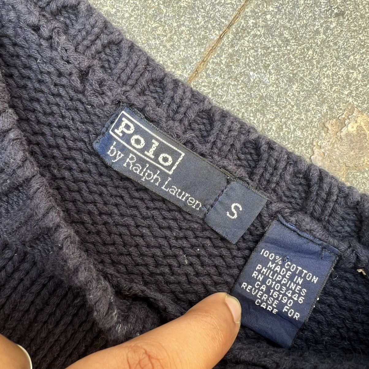 Designer × Polo Ralph Lauren × Vintage Vintage Polo Ralph Lauren American Flag Knit Sweater Size US S / EU 44-46 / 1 - 3 Thumbnail