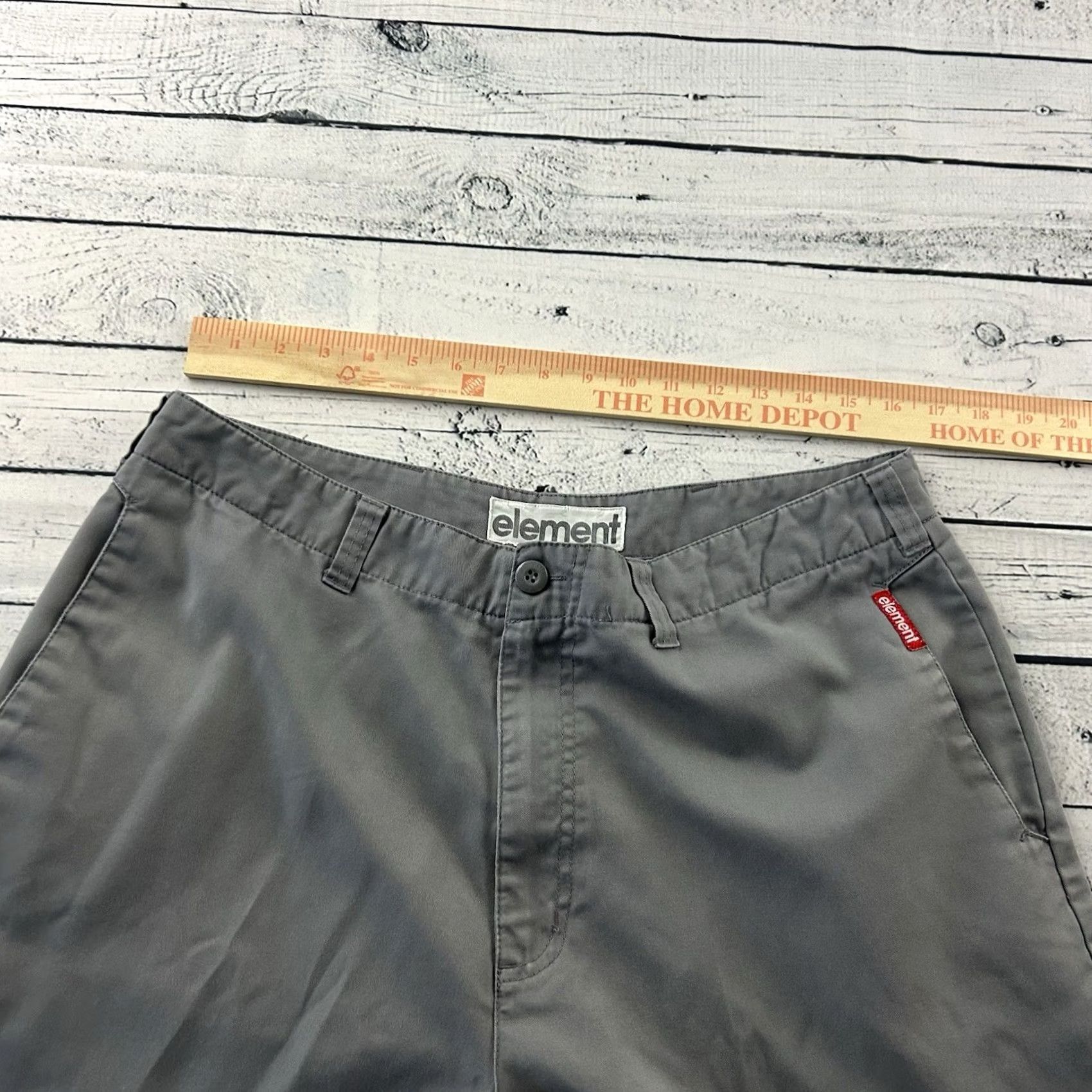 Element VINTAGE Element Chino Shorts Men's 36 Gray Baggy 13" Inseam Size US 36 / EU 52 - 6 Thumbnail
