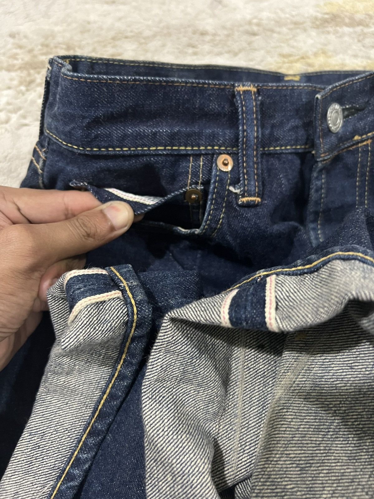 Global Work Dope & Drakar 🇯🇵 Beautiful Indigo Dyed 10OZ Selvaged Denim Size US 29 - 8 Thumbnail