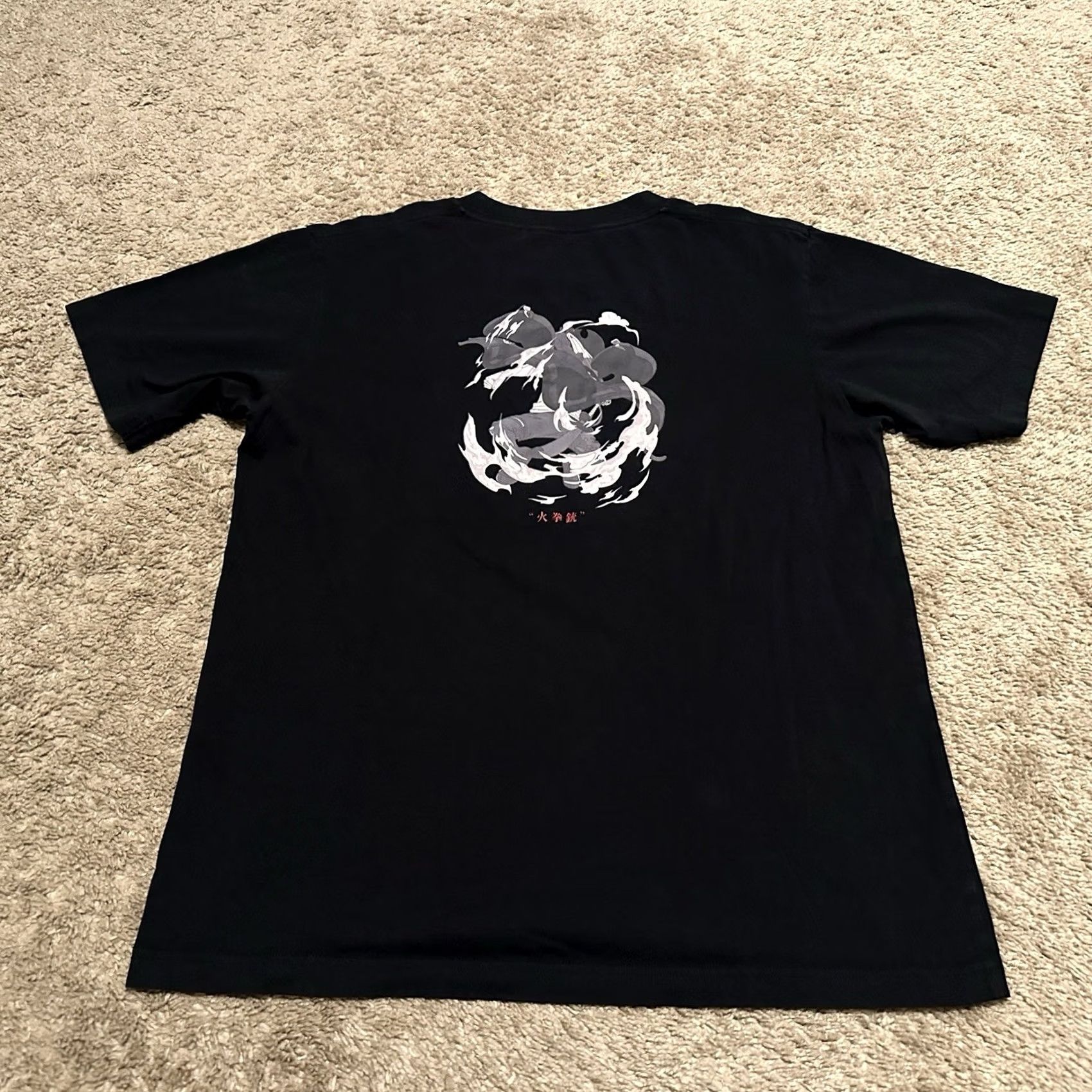Uniqlo VINTAGE? One Piece Shirt Uniqlo Mens M Black Short Sleeve Graphic Print Crew Neck Anime Size US M / EU 48-50 / 2 - 4 Thumbnail