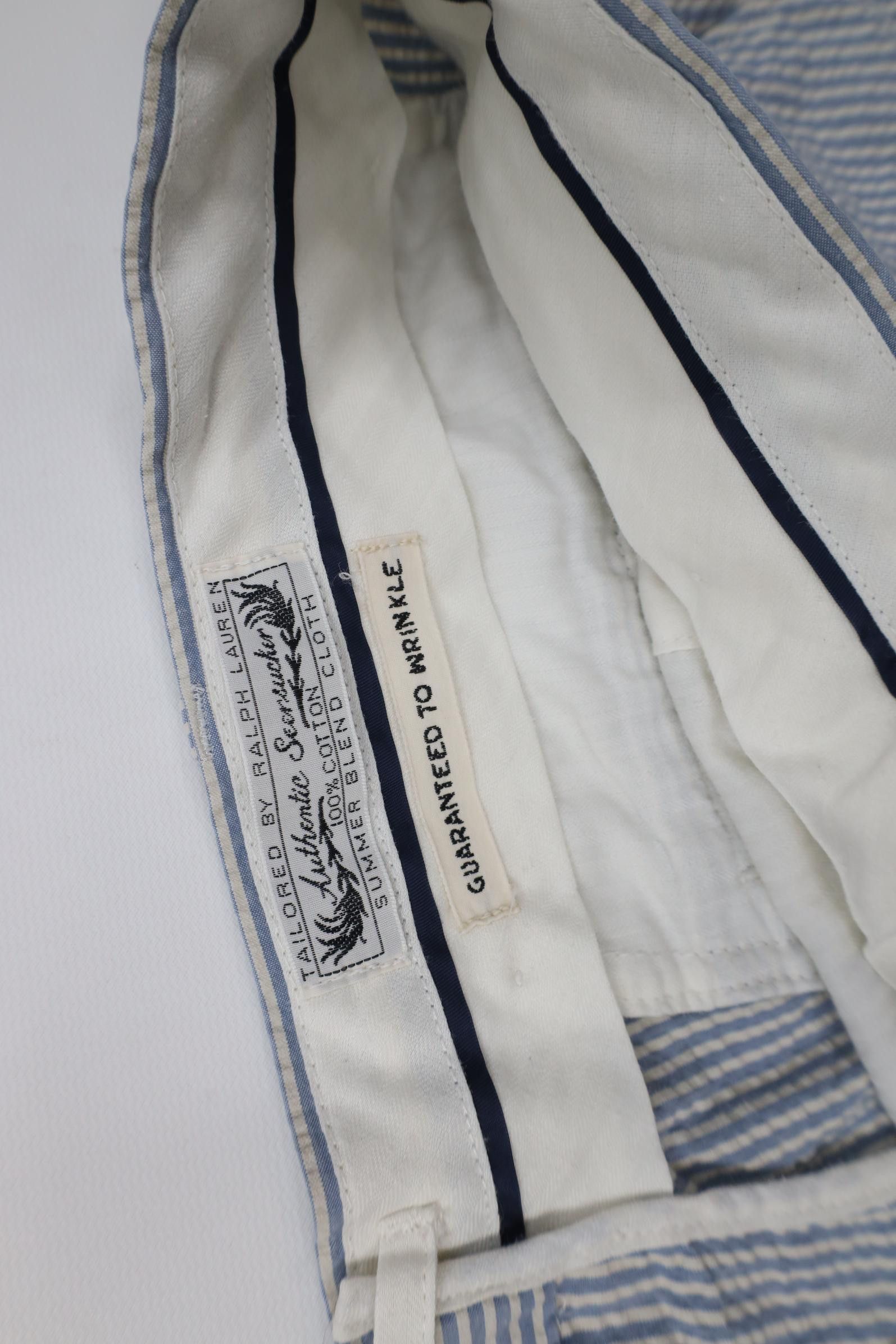 Polo Ralph Lauren Vintage 90s Ralph Lauren Seersucker Striped Chino Shorts Size US 44 / EU 60 - 7 Thumbnail
