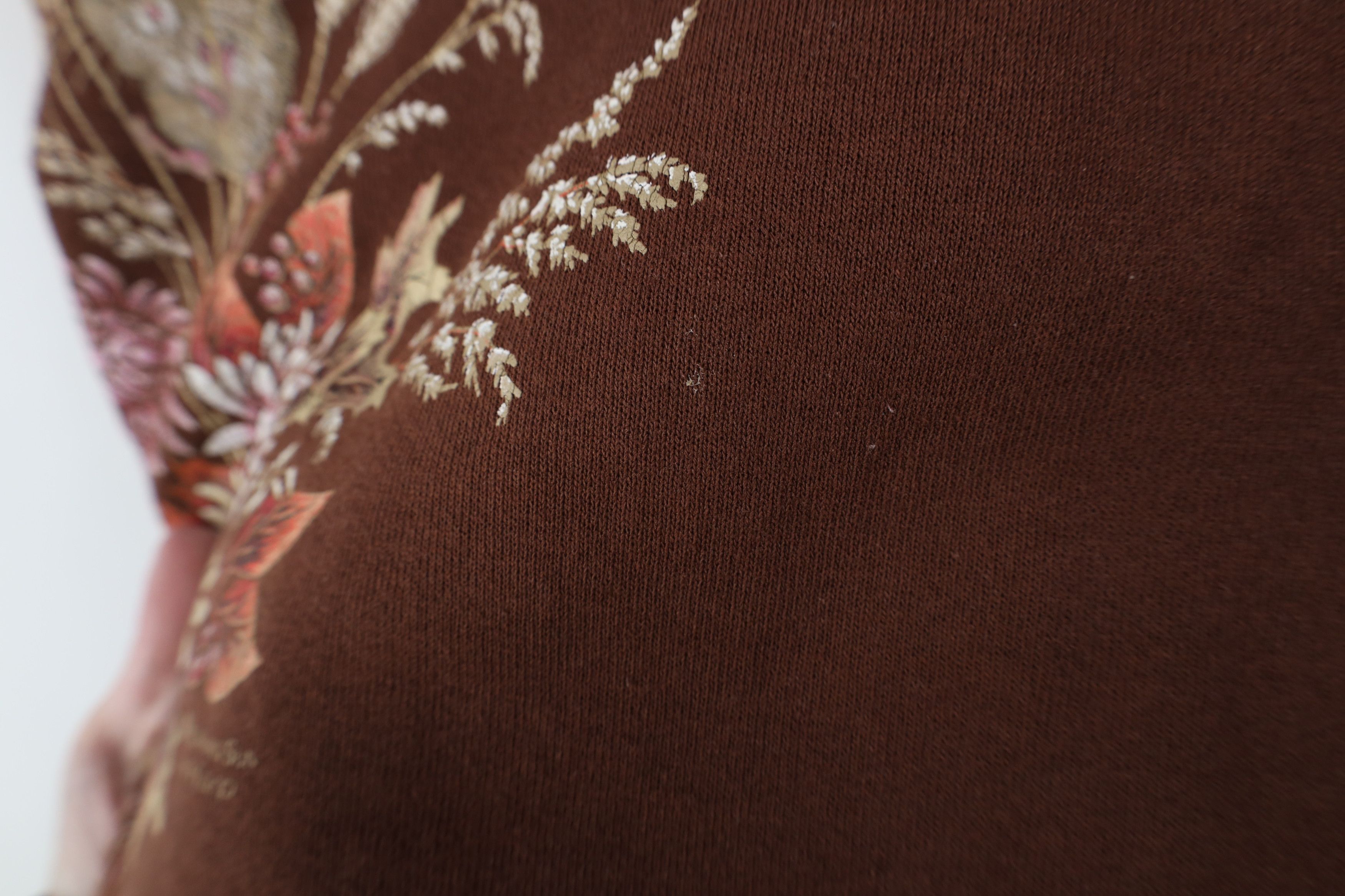 Vintage Vintage 90s Streetwear Nature Mouse Flower Sweatshirt Brown Size XL / US 12-14 / IT 48-50 - 7 Thumbnail