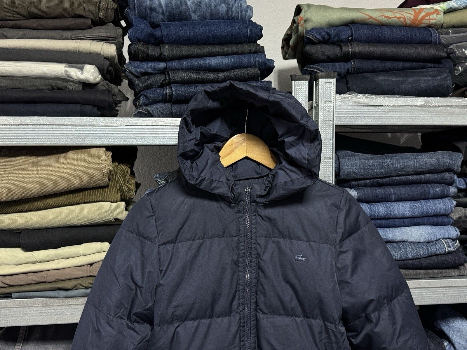 Lacoste Lacoste Down Quilted Navy Blue Women’s Jacket Size 38 Size S / US 4 / IT 40 - 2 Thumbnail