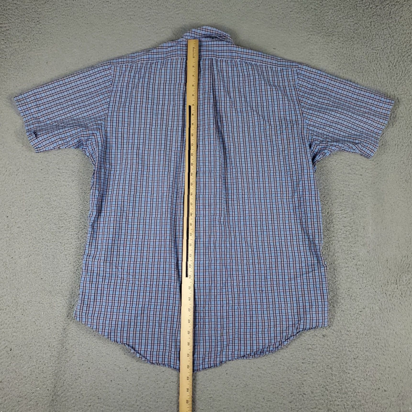 Ralph Lauren VINTAGE Ralph Lauren Shirt Men Large Blue Plaid Button-Up Casual Short Sleeve Polo Classic Department Sale Size US L / EU 52-54 / 3 - 5 Thumbnail