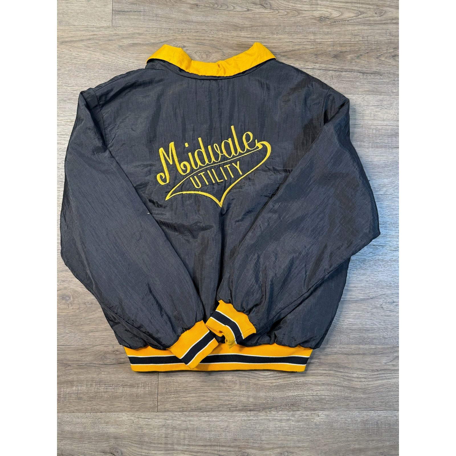 Vintage Vintage Rennoc Varsity Jacket Men Black Jeff Midvale Utility Size US XL / EU 56 / 4 - 7 Thumbnail