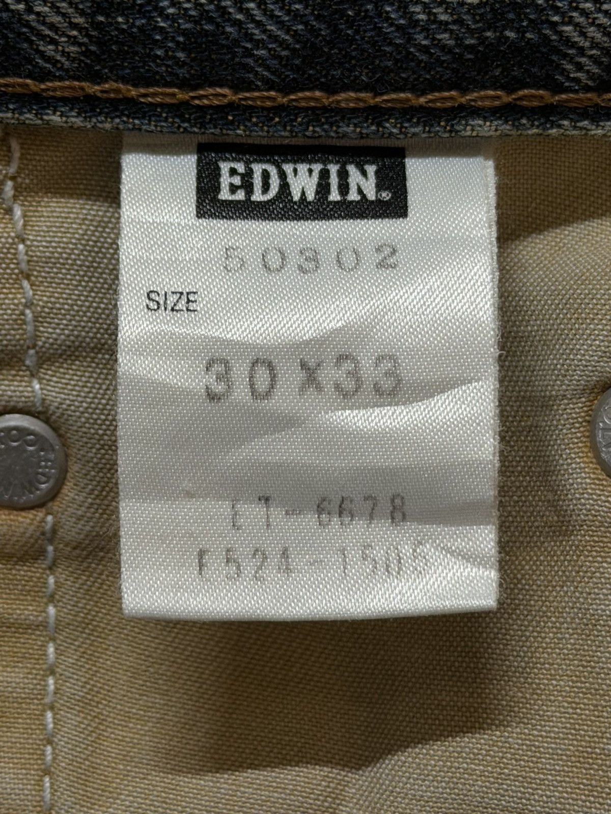 Edwin Vintage 90s Edwin 503zz Faded Wash Distress Straight Leg Size US 30 / EU 46 - 8 Thumbnail