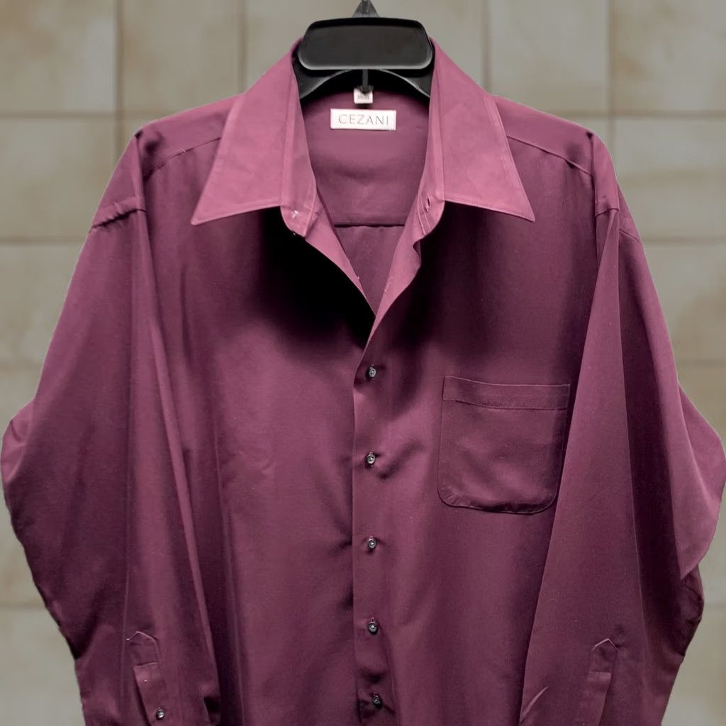 Vintage Cezani Shirt XL Red Hawaiian Mens Short/Long Sleeve Button-Up Collared Poly Lightweight Pockets Summer Beach Casual Business Party/Cocktail Size US XL / EU 56 / 4 - 1 Thumbnail