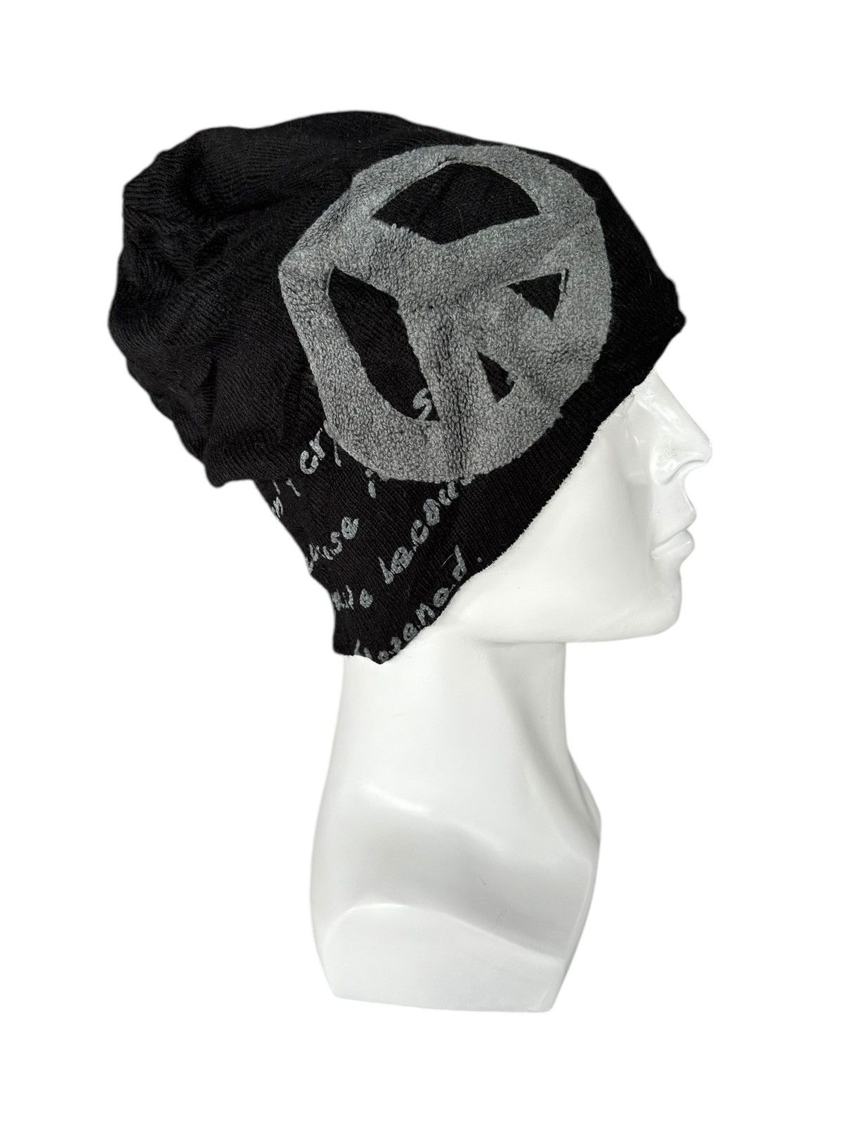 14th Addiction × Hysteric Glamour × Japanese Brand Punk Bondage Style Japanese Brand big Beanie Hats☮️ Size ONE SIZE - 1 Thumbnail