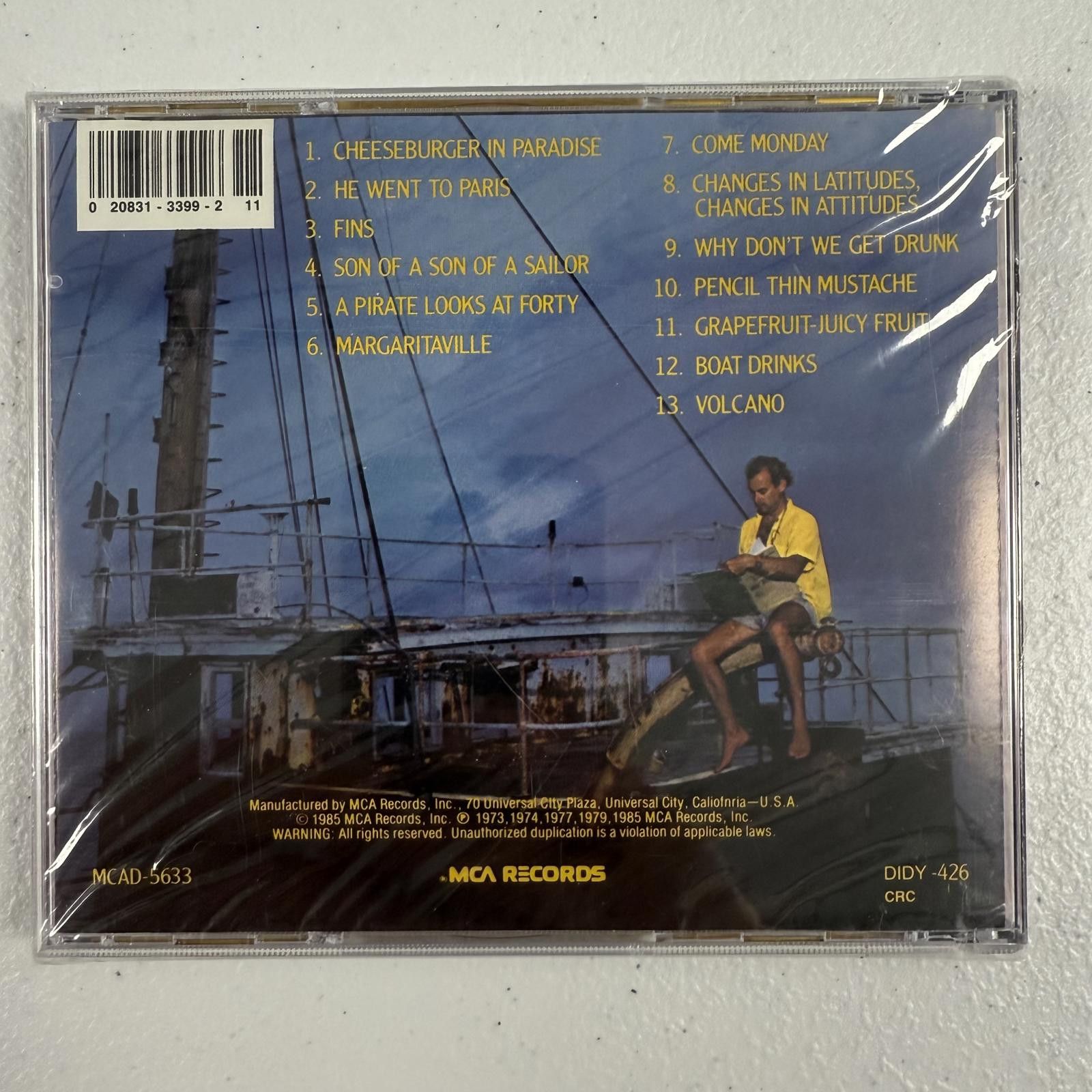 Designer Jimmy Buffett - Songs You Know By Heart CD 1985 SEALED RARE Size ONE SIZE - 2 Thumbnail