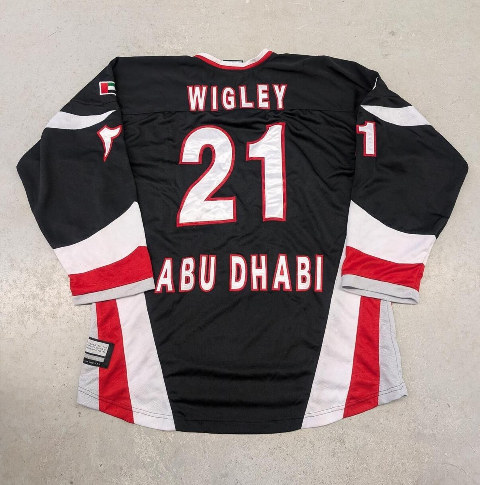 NHL Vintage IIHF Abu Dhabi Scorpions Wigley 21 Hockey Jersey Size US L / EU 52-54 / 3 - 3 Thumbnail