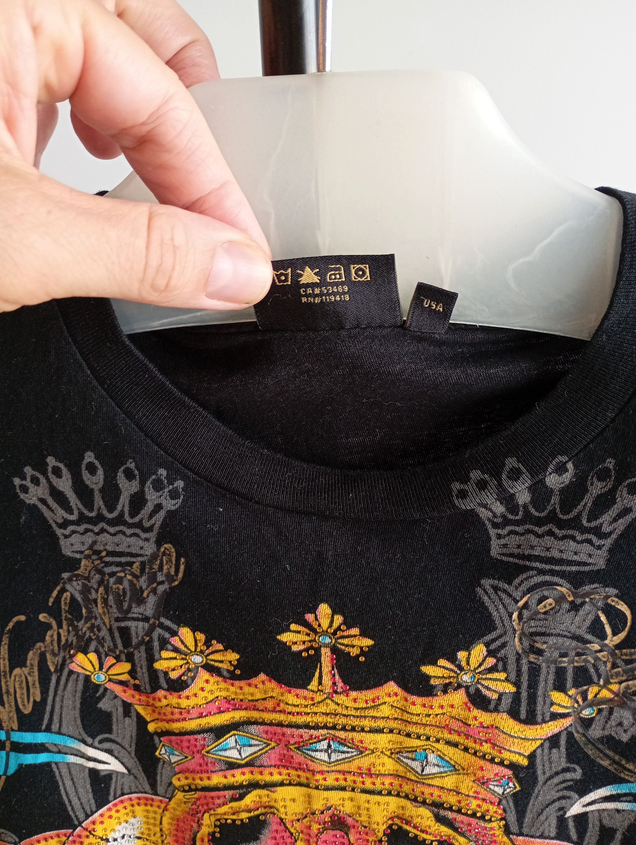 Christian Audigier Vintage Christian Audigier “Crystal Scull” T-Shirt Size US M / EU 48-50 / 2 - 3 Thumbnail