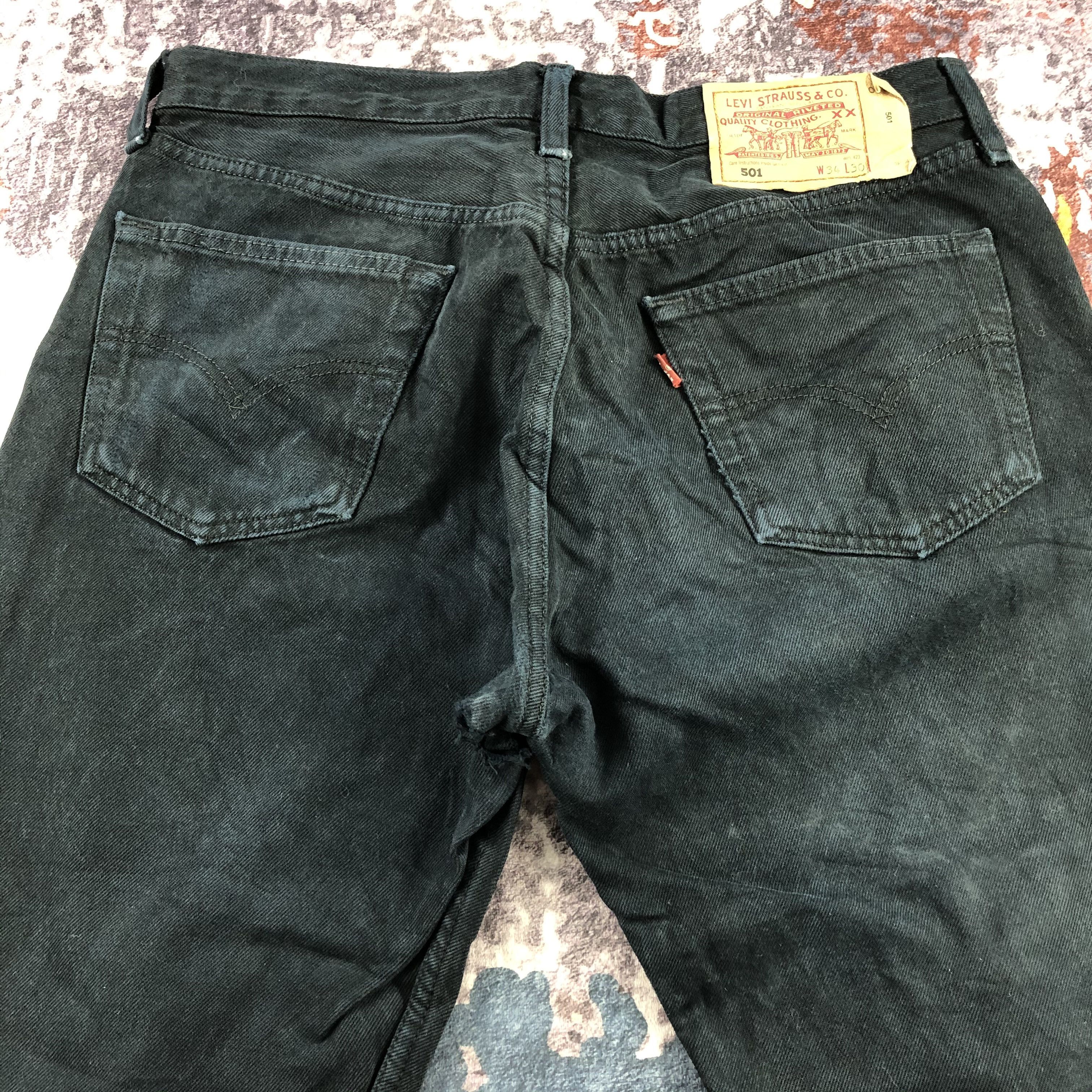 Levi's Faded Black Levis 501 Jeans-JM2924 Size US 33 - 5 Thumbnail