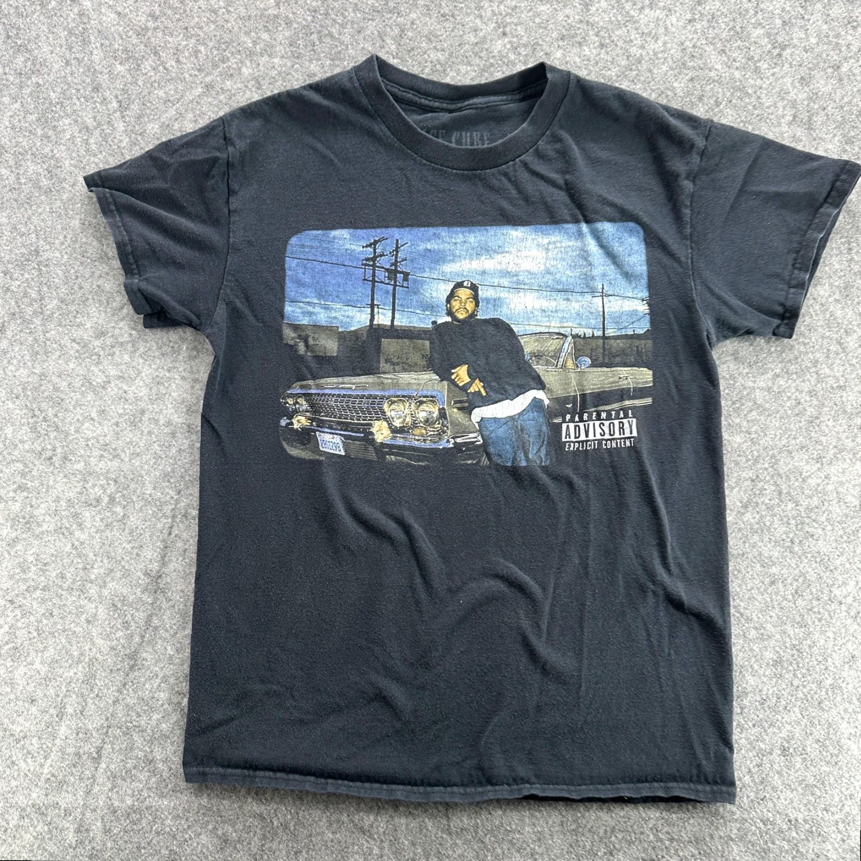 Vintage VINTAGE Ice Cube Shirt Hip Hop Graphic Tee Mens Small Black Crew Neck Parental Advisory 90s Concert Style Size US S / EU 44-46 / 1 - 2 Thumbnail
