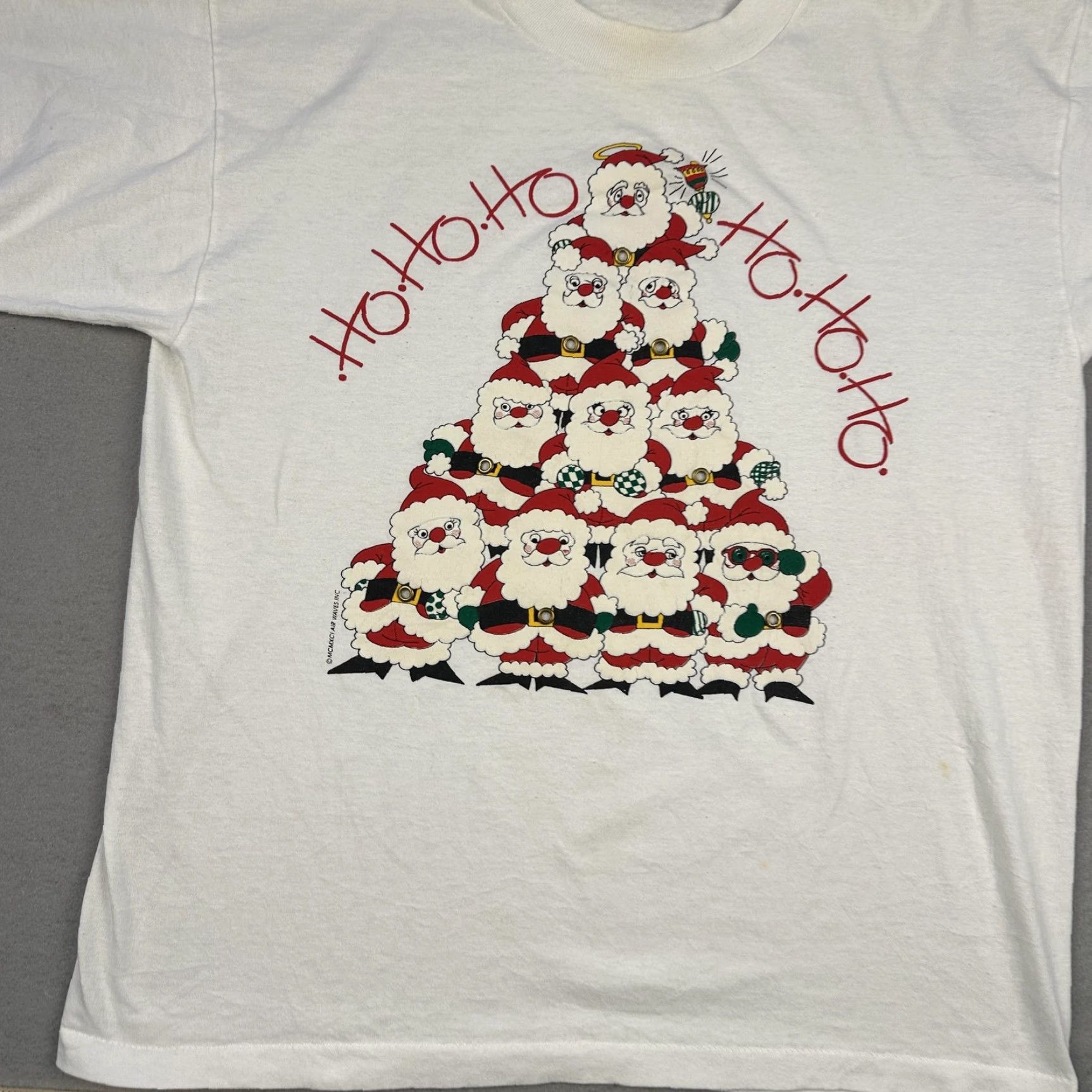 Vintage VINTAGE Santa Ho Ho Ho Shirt Mens Large White 1991 90s Christmas Graphic Print T-Shirt Mens Large White Santa Claus Xmas Vintage Size US L / EU 52-54 / 3 - 3 Thumbnail