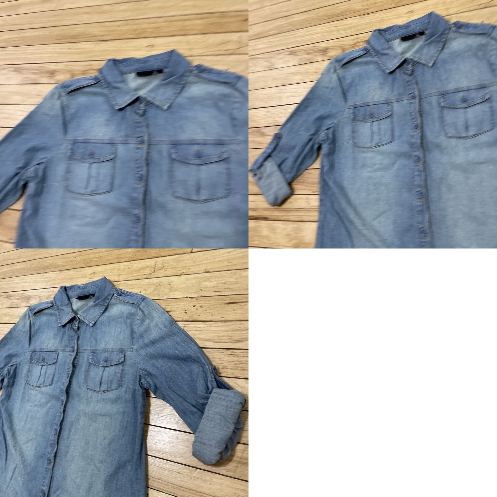 Vintage VINTAGE ANA New Approach Light Chambray Button Shirt Womens M Military Pocket Western M Size M / US 6-8 / IT 42-44 - 10 Thumbnail