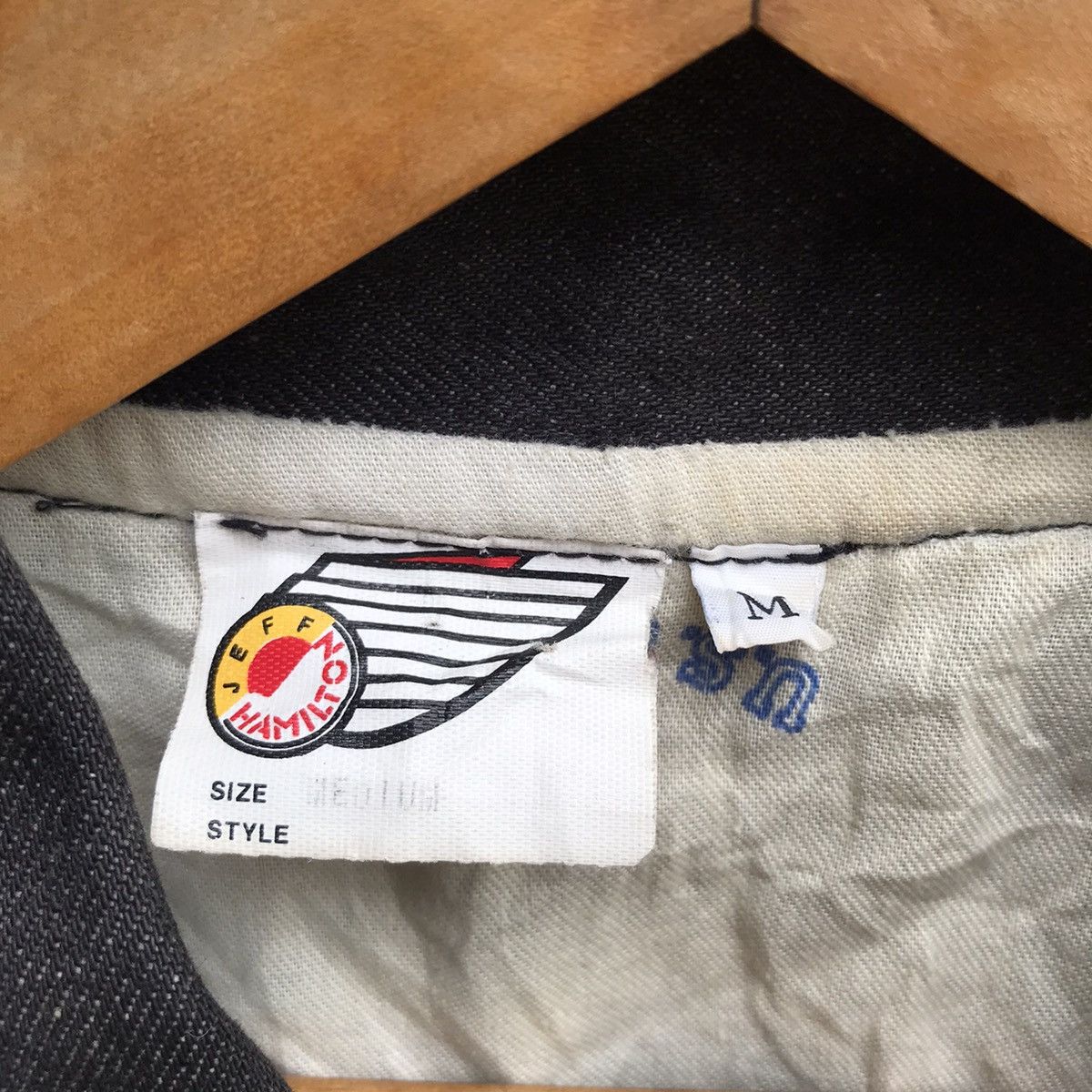 Jeff Hamilton Vintage 80s JEFF HAMILTON leather jacket rider denim Size US L / EU 52-54 / 3 - 6 Thumbnail