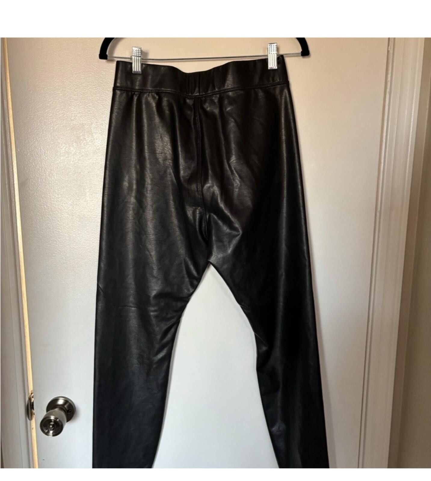 Other Ci SonobBlack Faux Leather leggings with Zipper Accents Size 36" / US 14 / IT 50 - 3 Thumbnail