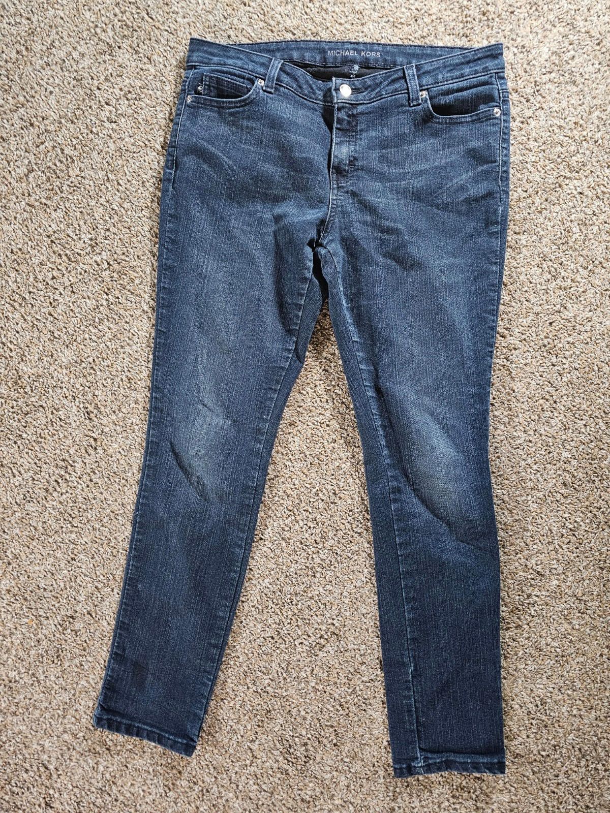 Michael Kors MK Michael Kors Womens sz 10 Tapered Mid Rise Stretch Jeans Size 32" / US 10 / IT 46 - 1 Thumbnail