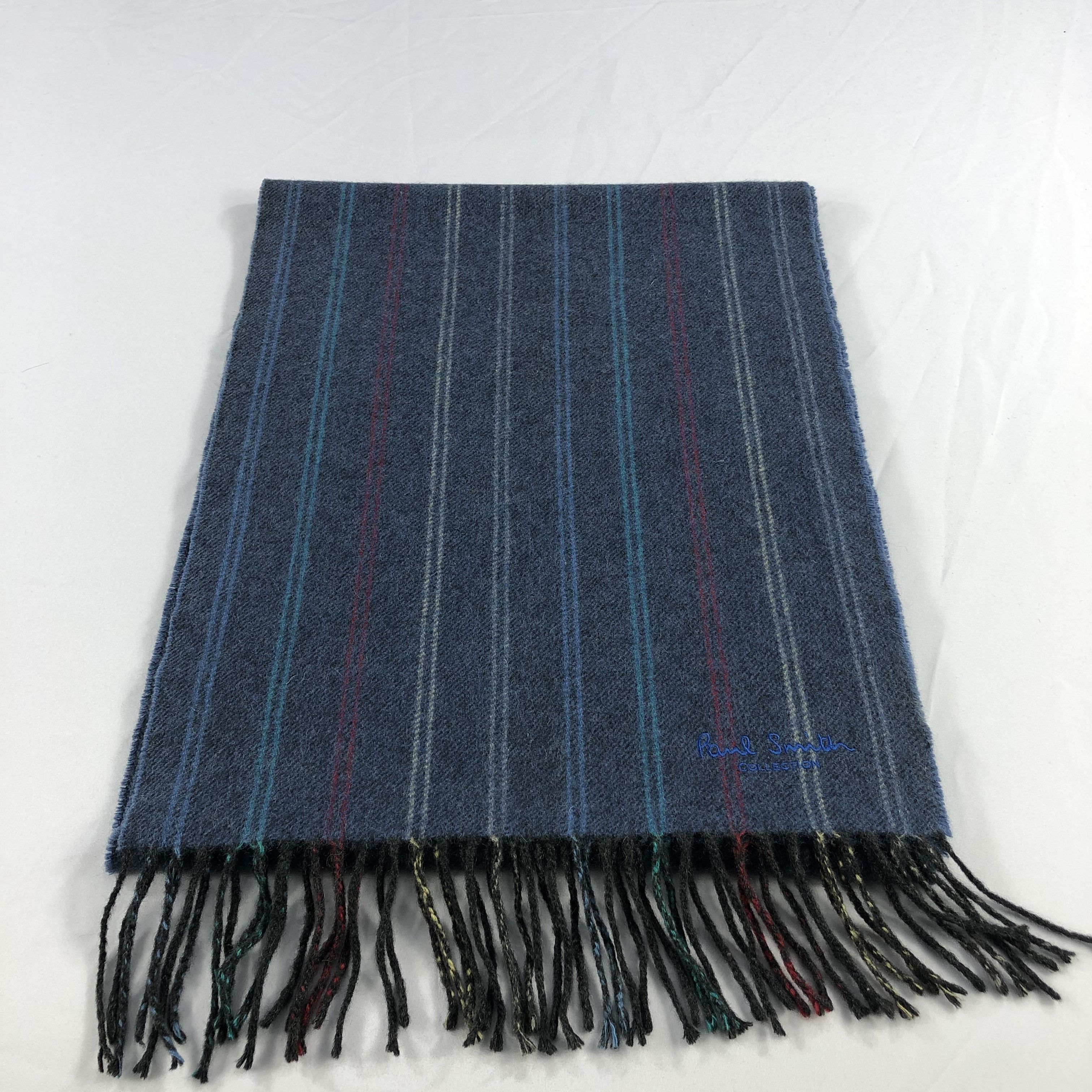 Paul Smith Paul Smith Striped Wool Scarf Muffler V999 Size ONE SIZE - 2 Thumbnail