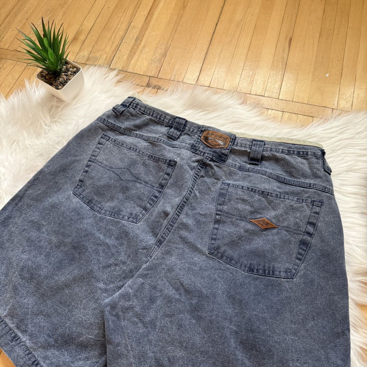 Rip Curl 📌Vintage Rip Curl Y2k Baggy Shorts Usa 90s Size US 31 - 2 Thumbnail