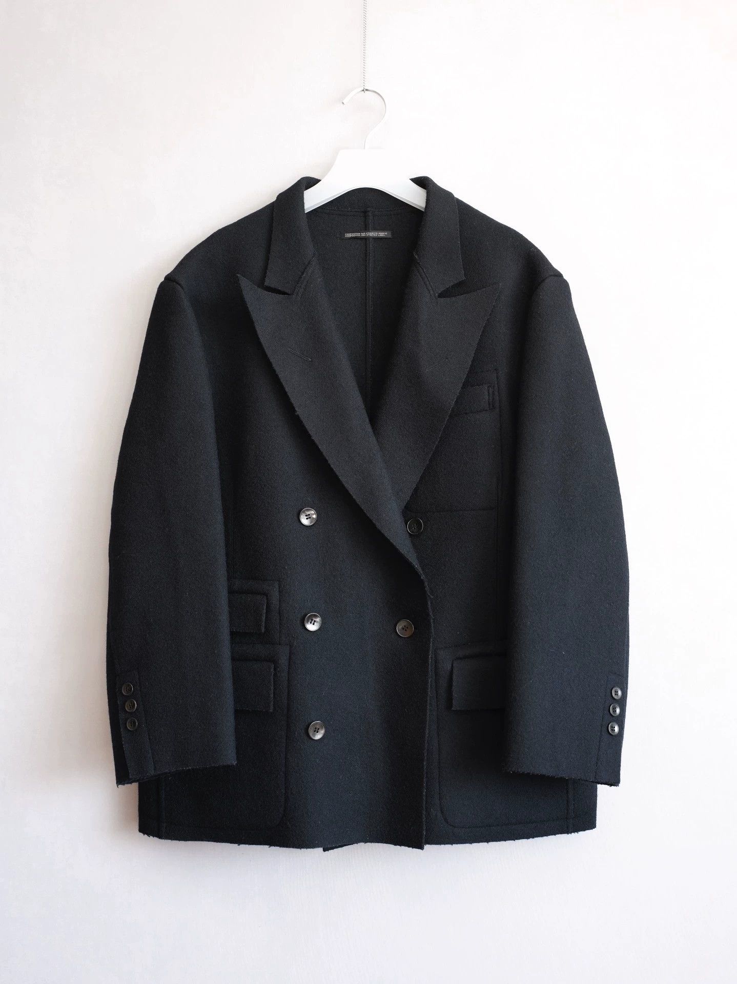 Yohji Yamamoto Yohji Yamamoto 95AW DB Wool Suit Jacket Size US S / EU 44-46 / 1 - 1 Thumbnail